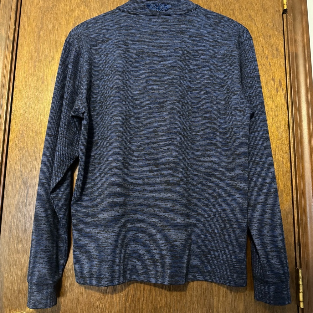 Blue Quarter-Zip Pullover - Picture 4 of 5